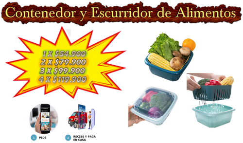 Contenedor y Escurridor de Alimentos
