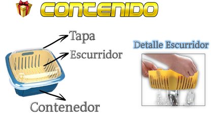 Contenedor y Escurridor de Alimentos